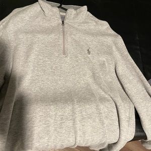 Lightweight Gray Polo Pullover.